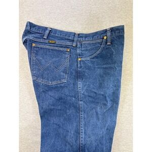 Wrangler 13MWZ Cowboy Cut Jeans Mens 42x30 Indigo Blue Straight Leg Made in USA